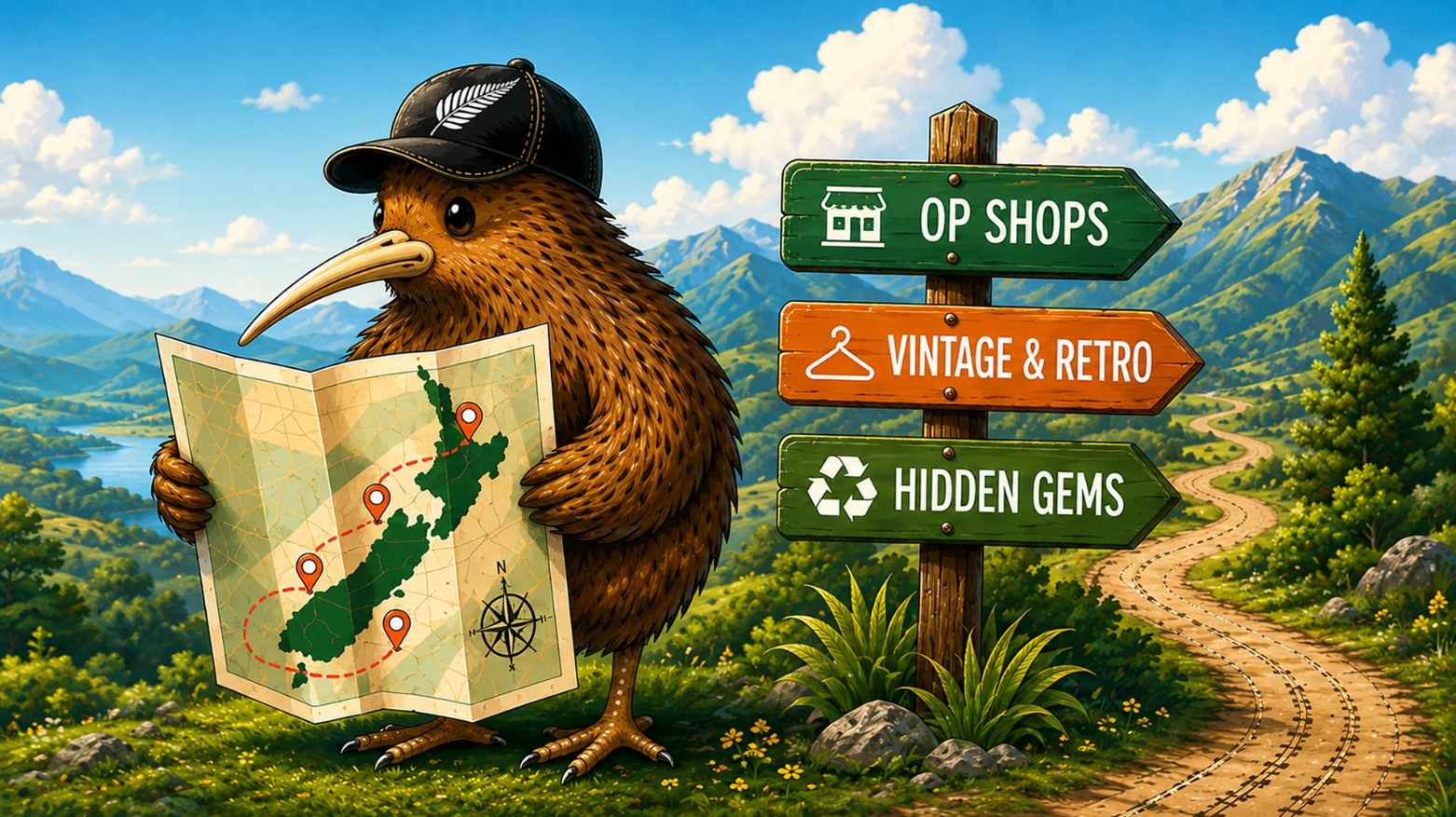 The Op Shop Guide NZ by OpShop.Kiwi, helping shoppers find second hand stores across New Zealand