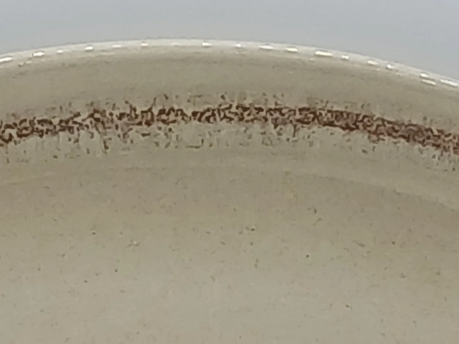 Crown Lynn Oval Ovenproof Serving Platter Speckled Cream Brown Rim
